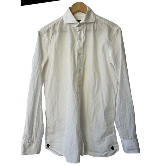men's lardini white button down dress shirt 15 1/2 - Picture 1 of 6